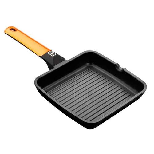 Grill BRA con rayas Premiere - Color rojo, 28 cm de diámetro