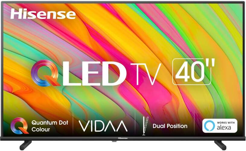 TV 40" QLED Hisense 40A5KQ - Full HD, Smart TV VIDAA, Modo Juego, Dolby Audio DTS:X 16W