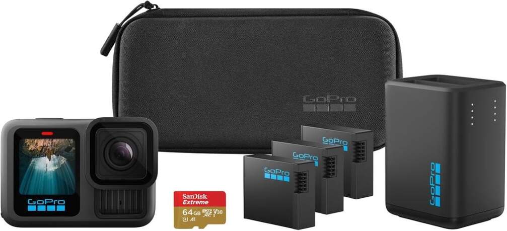 GoPro Power Bundle - GoPro13 + 3 bater&iacute;as Enduro + MicroSD SanDisk 64 GB + Funda