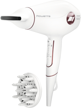 Secador Rowenta CV6135 Híbrido Volumizer - 1800 W, 2 Velocidades, 3 Temperaturas, Blanco