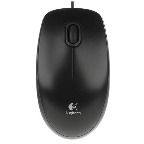 Ratón Óptico Logitech B100 - Con cable 1.8m, 800dpi, Negro