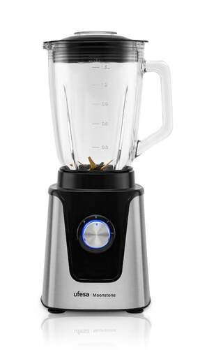 Batidora de vaso Ufesa Moonstone - 1500 W, capacidad de 1&#39;5 L, 6 cuchillas de acero inoxidable