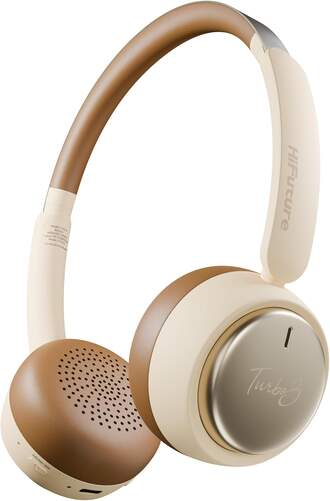 Auriculares HiFuture Turbo3 Latte - Bluetooth 5.4, 40 horas autonom&iacute;a, cancelaci&oacute;n activa de ruido
