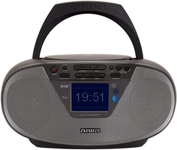 Radio CD Aiwa BBTU-5000DAB/BK - 6W, Reproducci&oacute;n MP3/CD/CDR/RW, Bluetooth 5.0, Pantalla 2,4"