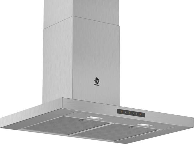 Campana decorativa Balay 3BC977GX - A, 70cm, 671m3/h, 60dB, 4 Velocidades, Blindada, Inox