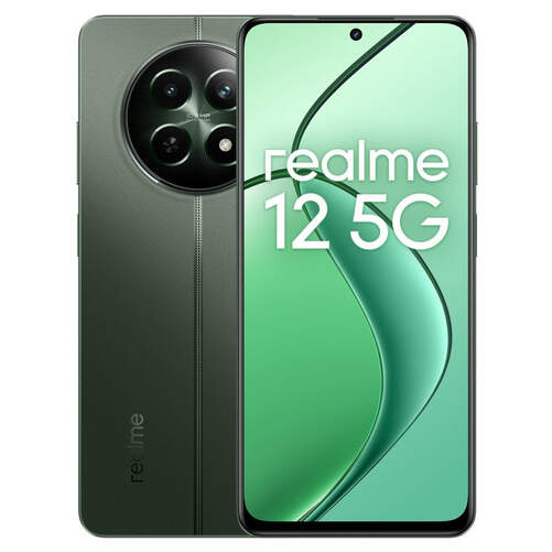 Realme 12 5G 8/256 GB Verde - Pantalla 6,7" FHD+ de 120 Hz, Mediatek Dimensity 6100+, Cámara 108Mpx