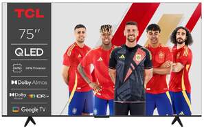 TV TCL 75" QLED 75P7K - 4K Ultra HD, Google TV, Dolby Atmos 20W, HDR10+