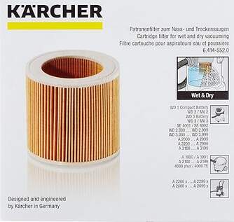 ACC. KARCHER 28633030 KARCHER FILTRO CARTUCHO WD