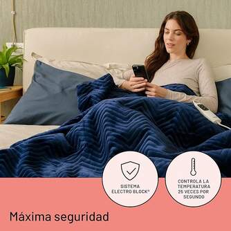 MANTA DAGA RELAX SUAVE AZUL 160X120 3P 6T LAVABLE