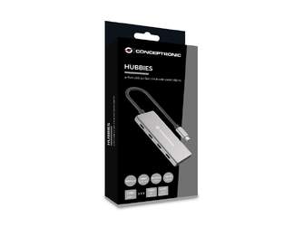 DOCKING CONCEPTRONIC HUB 4 IN 1 ALUMINIUM USB 100W