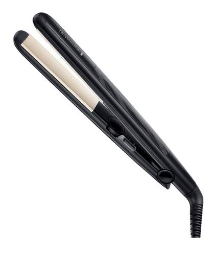 Plancha Pelo Remington S3505GP - Turmalina i&oacute;nica, 8 temperaturas, Neceser de viaje, Negro