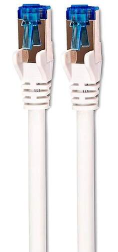 Latiguillo DCU Cat 6A STP - Blanco/Azul, 2 metros