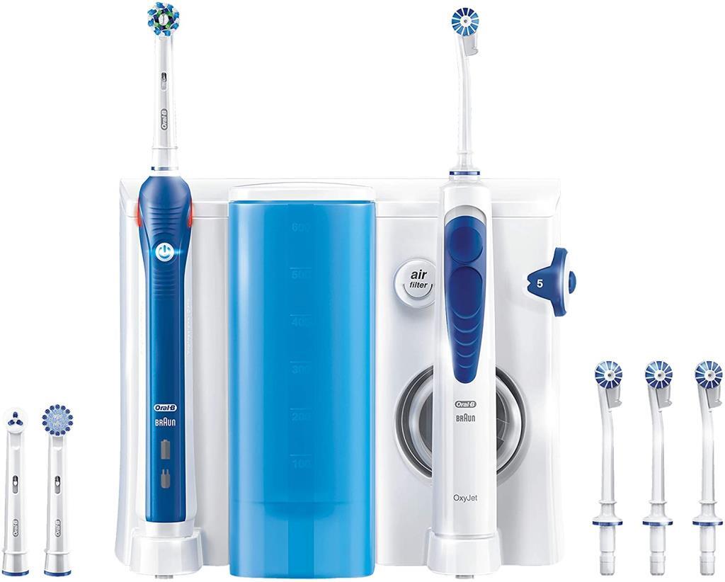 Cepillo Dental Oral-B PRO 2000 + Irrigador Oxyjet - 7 Cabezales, Efecto 3D