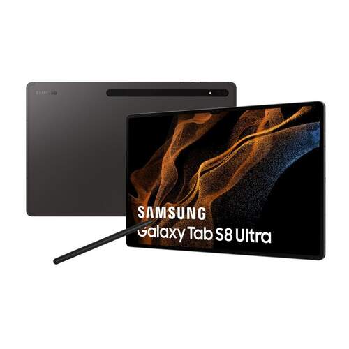 Samsung Galaxy Tab S8 Ultra 5G 8/128GB Gris - 14.6" 120Hz, S-Pen, GPS, 13+6/12+12Mpx, 11200mAh