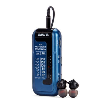 RADIO PORTATIL AIWA R22BL AM/FM COMPACTO BLUE
