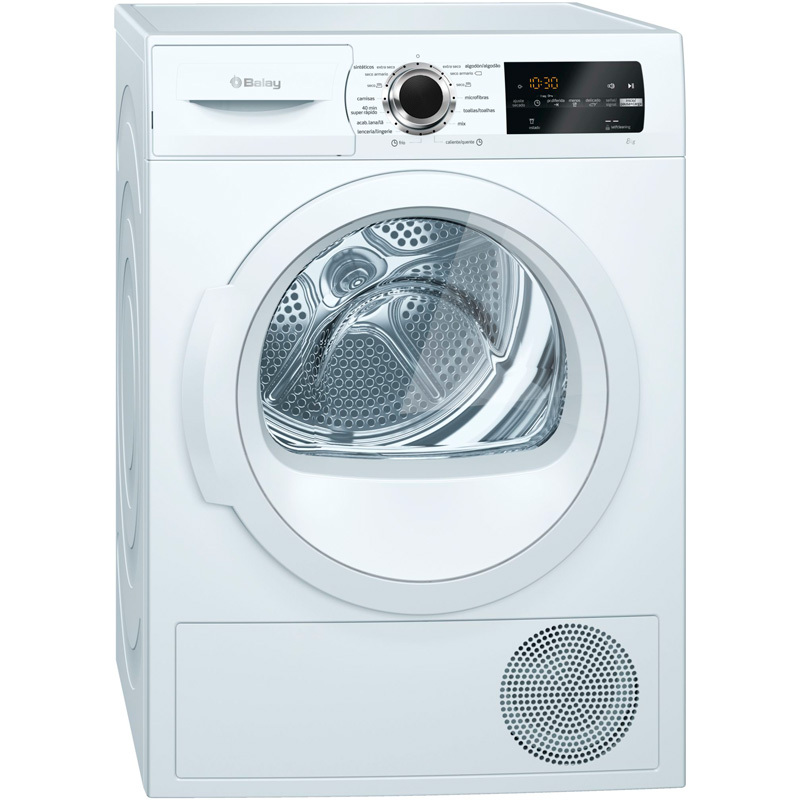 Secadora Bomba Calor Balay 3SB988BA - A++, 8kg, 15 Prorgamas, Condensación, Sensor Humedad