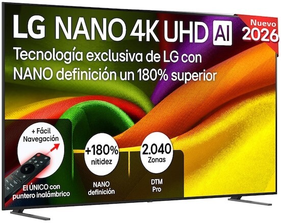 TV 98" LG LED 98NU900B6LB - 4K Ultra HD, a8 AI Processor 4K, Altavoces Dolby Digital 40W, HDR10 Pro