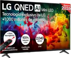 TV LG 43" MiniLED 43QNED70B6C - 4K Ultra HD, WebOS 26, 60 Hz, Dolby Digital 20W, HDR10