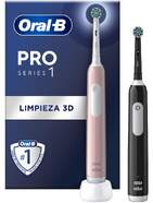 Cepillo Eléctrico Oral-B Pro Series 1 Duo Rosa y Negro - Temporizador 2 min, batería recargable