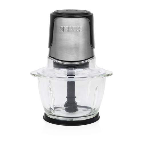 Picadora Princess 221051 - 1 L, 300 W, Cristal, 2 Velocidades, Inox