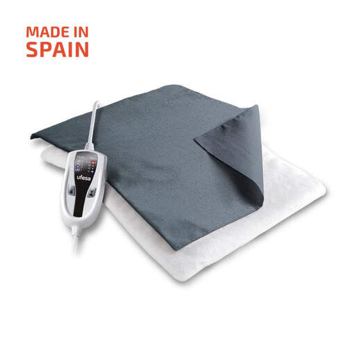 Almohadilla el&eacute;ctrica Ufesa 2PH - 110 W, 46x34 cm, 4 Temperaturas, 2 Modos, 3 Temporizadores, Gris