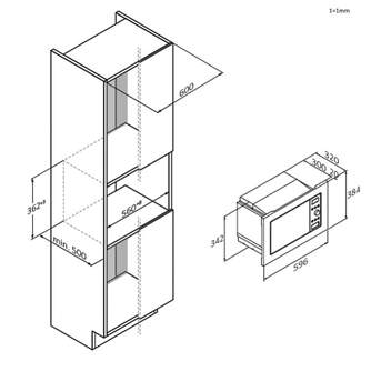 MICR. HOOVER HO38FMW7NB 17L GRILL 700W INT