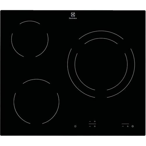 Placa Vitrocerámica Electrolux EHF6231IOK - 3 Zonas, 5700 W, 60 cm, 5700 W, Negro