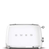 Tostador Smeg TSF01WHEU Blanco - 950W, 2 Rebanadas, 6 Intensidades, Descongelar, Recalentar