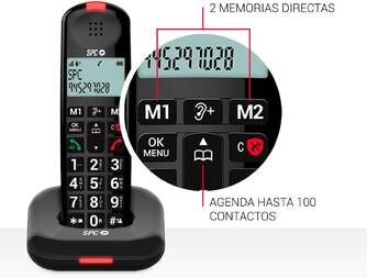 TELEFONO DECT SPC 7612N COMFORT KAIRO NEGRO