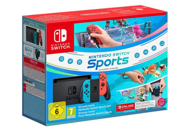 Consola Nintendo Switch + Nintendo Switch Sports + Cinta + Suscri