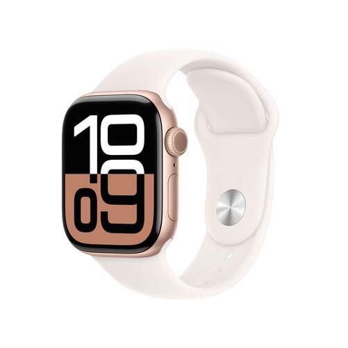 Smartwatch Apple S10 - GPS+Cellular, 42 mm, Talla S/M, Oro Rosa