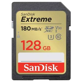 TARJ. MEM. SANDISK SD SDXC EXTREME 128GB 180MB/S