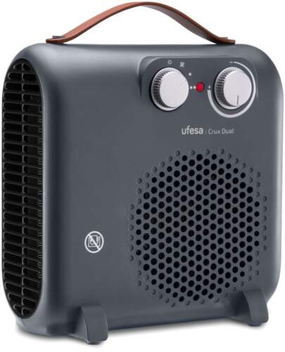 Calefactor Ufesa Crux Dual Grey - 2000 W, con asa