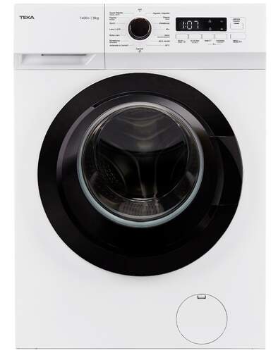 Lavadora Teka WMK40940W - 9 kg, 1400 rpm, Vapor, 15 programas, Clase A