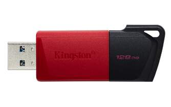 MEMORIA USB KINGSTON 128GB NEGRO/ROJO RETRACTIL