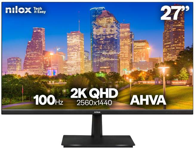 Monitor Nilox 27" NXM272K012 - 100 Hz, resoluci&oacute;n 2K, filtro luz azul, tiempo respuesta 1 ms, HDMI