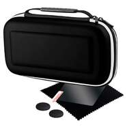 Funda Blackfire para Nintendo Switch OLED - Negro, gamuza, protector de pantalla y de joystics