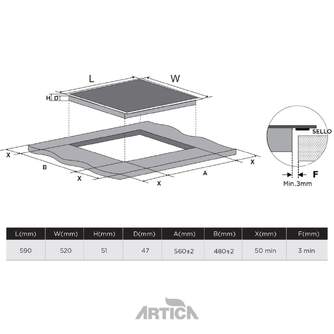ENCIM. ARTICA AEV6024 4F VITRO 6000W