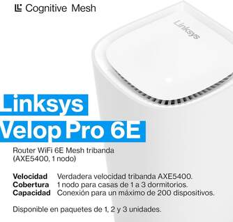 SISTEMA WIFI MESH LINKSYS MX6201KE 6GHZ/5,4GB/S