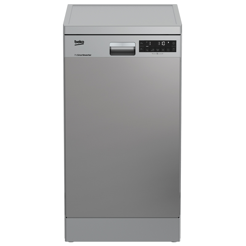 Beko Dfs28021x Lavavajillas 45cm 10 servicios 46db prosmart libre instalación 8 programas programable clase 46 45 inverter 44.8