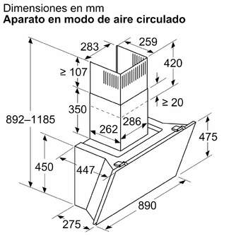 CAMP. BOSCH DWK91LT60 90CM 1007m3h A 