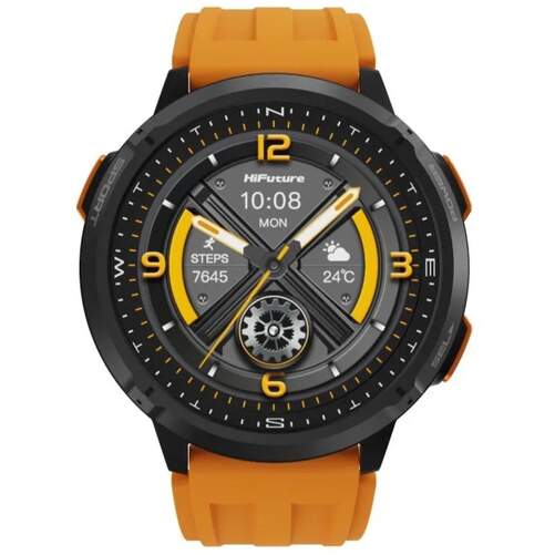 Smartwatch HiFuture Mix3 Orange - 1,43", 10 d&iacute;as autonom&iacute;a, 100 modos deportivos, coaching Syntra AI
