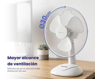 VENTILADOR SOBREMESA ARTICA AVS40W12B 40W 30CM BCO