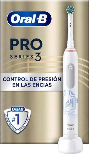 Cepillo Eléctrico Oral-B Pro Series 3 + Estuche - 3 Modos, Sensor Presión, Temporizador