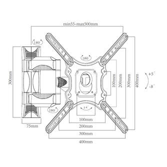 SOPORTE TV DCU 70100010 FULL MOTION ORIENTA 17-55%%%quot;