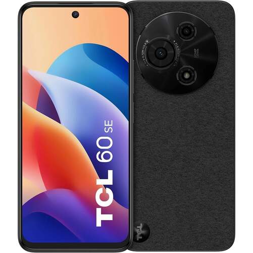 Smartphone TCL 60 SE 8/512 GB Negro - Pantalla 6,7", Android 15, C&aacute;mara doble 50+2 MP, 5200 mAh