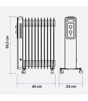RADIADOR ACEITE U.BLUE UCRA9101 2000W BLANCO