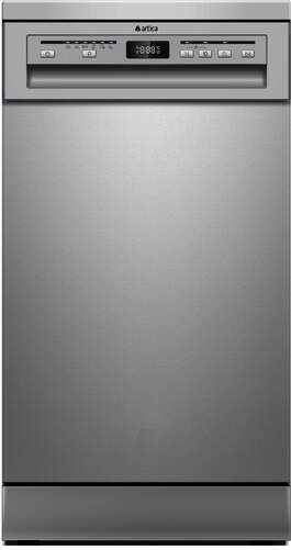 Lavavajillas Artica ALV6451DX - 45 cm, Clase E, 9 Servicios, 6 Programas, 9L, MediaCarga, 49dB, Inox