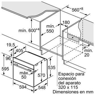 Horno Pirolítico Siemens HB574ABR0S | A, 7 Funciones, Negro