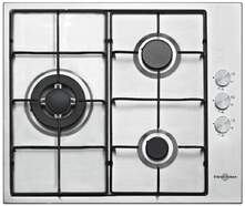 Encimera de gas Vitrokitchen EN630LIB - 3 fuegos, Gas Butano, Inox